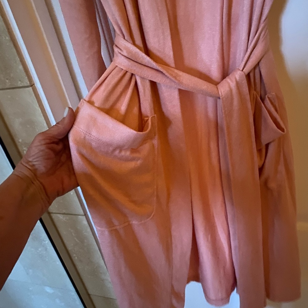 Lands End Pink Lightweight Sweater Robe S - Picture 2 of 4